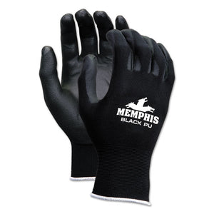 ESCRW9669S - Economy Pu Coated Work Gloves, Black, Small, 1 Dozen