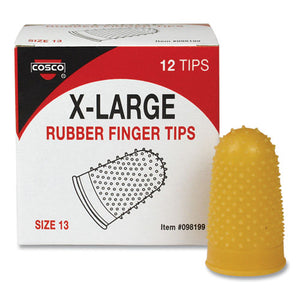 Fingertip Pads, Size 13, Extra Large, Amber, 12-pack