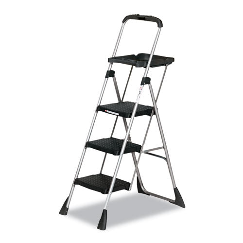 ESCSC11880PBLW1 - Max Work Steel Platform Ladder, 22w X 31d X 55h, 3-Step, Black