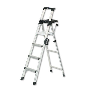 ESCSC2061AABLD - Signature Series Aluminum Folding Step Ladder W-leg Lock & Handle, 6 Ft, 4-Step