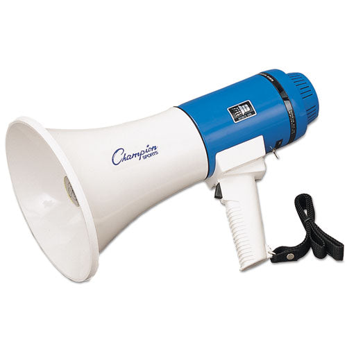 ESCSIMP12W - Megaphone, 12-25w, 1000 Yard Range, White-blue