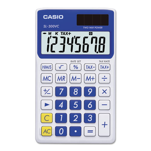 ESCSOSL300VCBE - Sl-300svcbe Handheld Calculator, 8-Digit Lcd, Blue