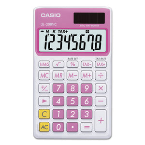 ESCSOSL300VCPK - Sl-300vcpk Handheld Calculator, 8-Digit Lcd, Pink