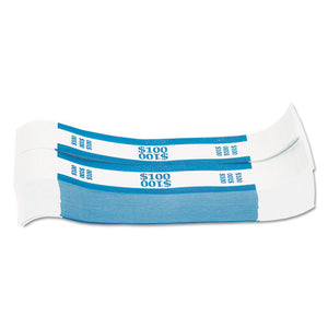 ESCTX400100 - Currency Straps, Blue, $100 In Dollar Bills, 1000 Bands-pack