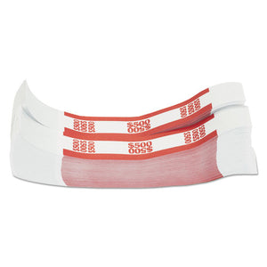 ESCTX400500 - Currency Straps, Red, $500 In $5 Bills, 1000 Bands-pack
