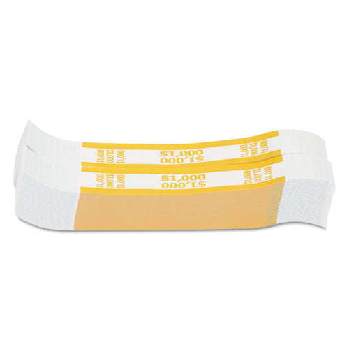 ESCTX401000 - Currency Straps, Yellow, $1,000 In $10 Bills, 1000 Bands-pack