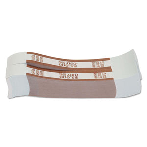 ESCTX405000 - Currency Straps, Brown, $5,000 In $50 Bills, 1000 Bands-pack