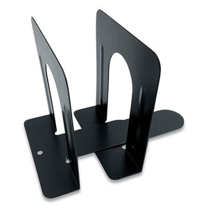 Steel Bookends, Contemporary Style, 4.75 X 4.75 X 4.75, Black