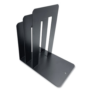 Steel Bookend With Sorter, Contemporary Style, 5 X 7 X 8, Black