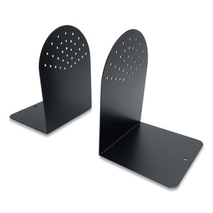 Steel Bookends, Contemporary Style, 4.75 X 5.5 X 7.25, Black