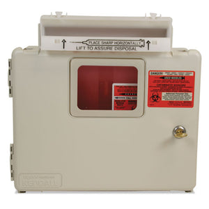 ESCVDSWMU000609 - Locking Wall Mount Sharps Cabinet System, 5 Qt, 13 X 5 X 13, Beige