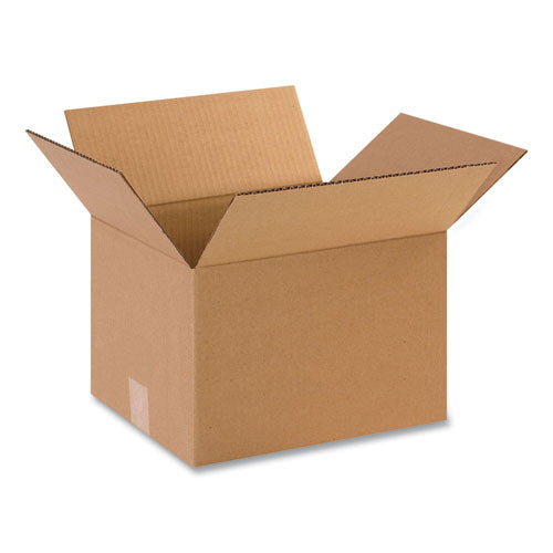 Fixed-depth Shipping Boxes, Regular Slotted Container (rsc), 12 X 10 X 8, Brown Kraft, 25-bundle