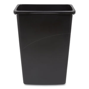 Open Top Indoor Trash Can, Plastic, 10.25 Gal, Black