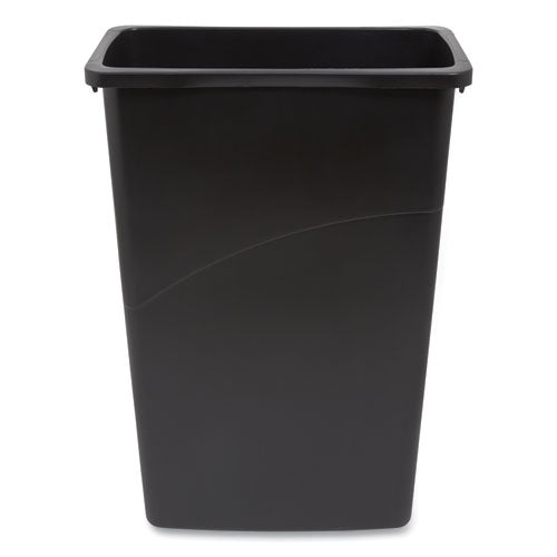 Open Top Indoor Trash Can, Plastic, 10.25 Gal, Black