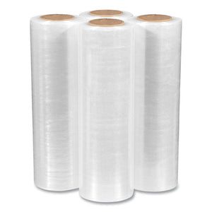 Extended Core Cast Stretch Wrap, 16" X 1,476 Ft, 47-gauge, Clear, 4-carton