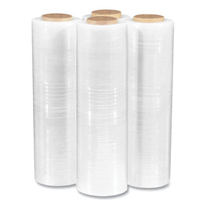 Extended Core Cast Stretch Wrap, 18" X 1,500 Ft, 90-gauge, Clear, 4-carton