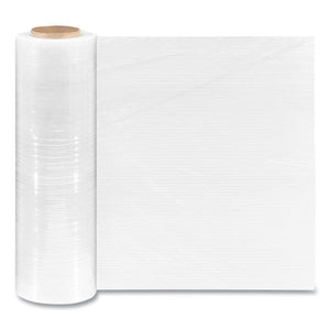 Extended Core Cast Stretch Wrap, 18" X 1,500 Ft, 90-gauge, Clear, 4-carton