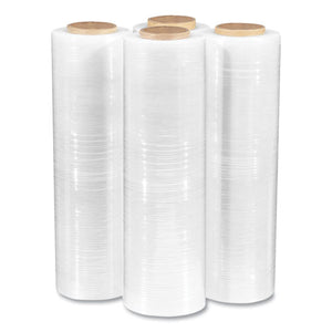 Extended Core Cast Stretch Wrap, 18" X 1,500 Ft, 80-gauge, Clear, 4-carton