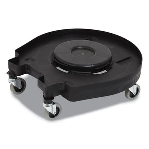 Click-connect Waste Receptacle Dolly, Female End, For 32-44 Gal Receptacles, 22.25 X 20.3 X 6.6, Black