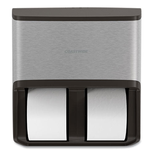 J-series Quad Bath Tissue Dispenser, 13.52 X 7.51 X 14.66, Black Metallic