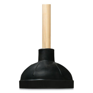 Toilet Plunger, 20" H, Black