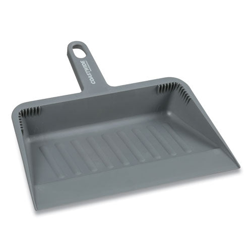 Heavy Duty Dustpan, Plastic, 11.9" Wide, Gray