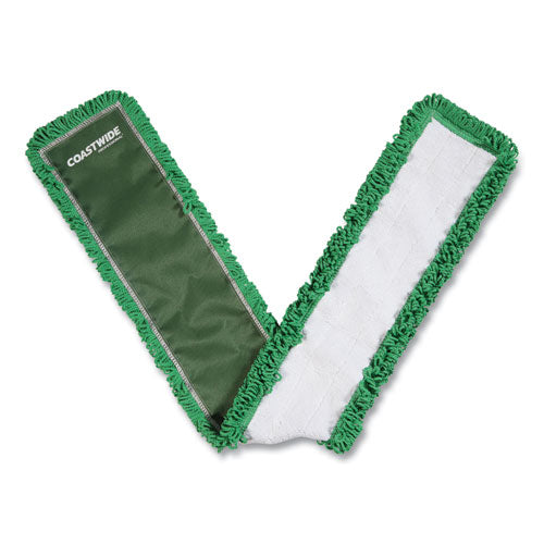 Looped-end Dust Mop Head, Microfiber, 48 X 5, Green