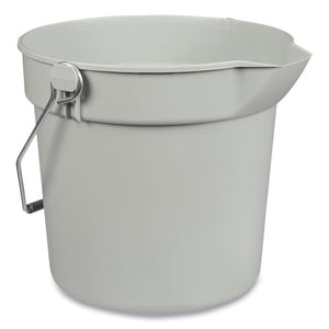 Plastic Bucket, 10 Qt, Gray