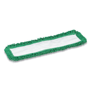 Looped-end Dust Mop Head, Microfiber, 24 X 5, Green
