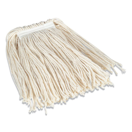 Cut-end Wet Mop Head, Cotton, #20, 1" Headband, White