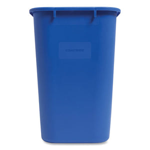 Open Top Indoor Recycling Container, Plastic, 7 Gal, Blue