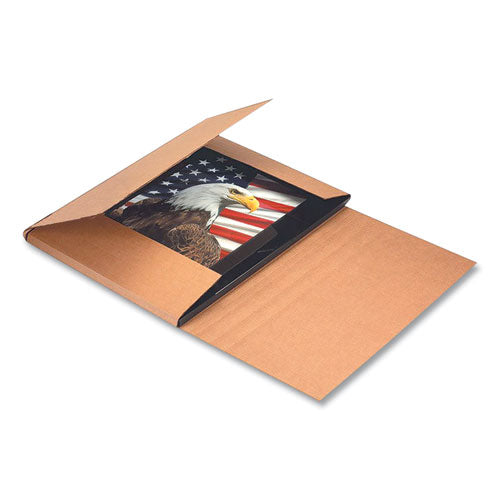 Rigid Corrugated Kraft Fold-over Mailer, Square Flap, Fold-over Closure, 30 X 24, Brown Kraft, 20-bundle