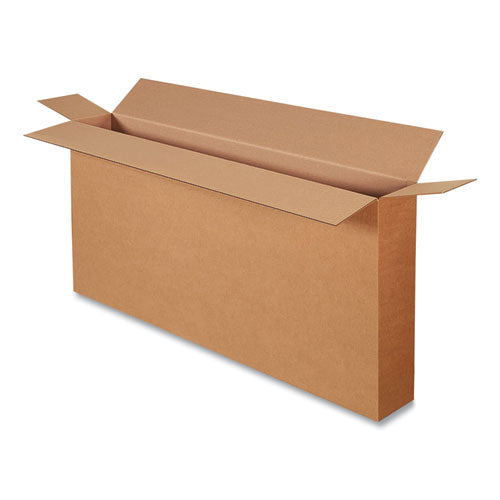 Fixed-depth Shipping Boxes, 275 Lb Mullen Rated, Full Overlap Container, 54 X 8 X 28, Brown Kraft