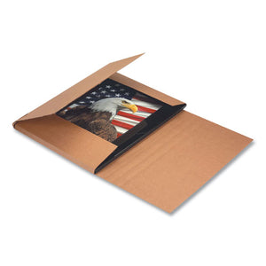 Rigid Corrugated Kraft Fold-over Mailer, Square Flap, Fold-over Closure, 36 X 24 X 6, Jumbo, Brown Kraft, 20-bundle