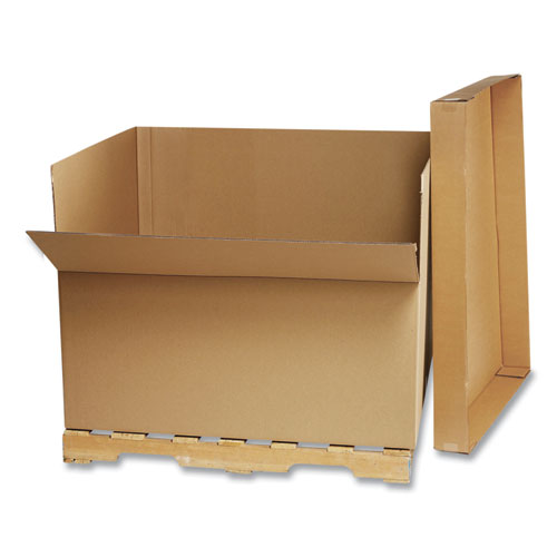 Gaylord Box Lids, Double Wall Construction, Half Slotted Container, 48 X 40 X 36, Brown Kraft