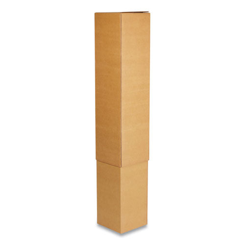 Telescoping Outer Boxes, 200 Lb Mullen Rated, Half Slotted Container, 6 X 6 X 48 To 90, Brown Kraft, 25-bundle