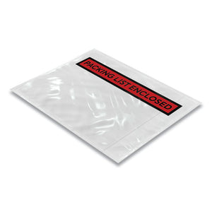 Packing List Envelope, Top-print Front, 7 X 5.5, Clear-red, 1,000-carton