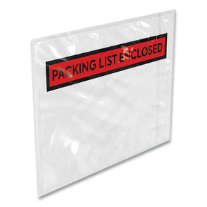 Packing List Envelope, Top-print Front, 7 X 5.5, Clear-red, 1,000-carton