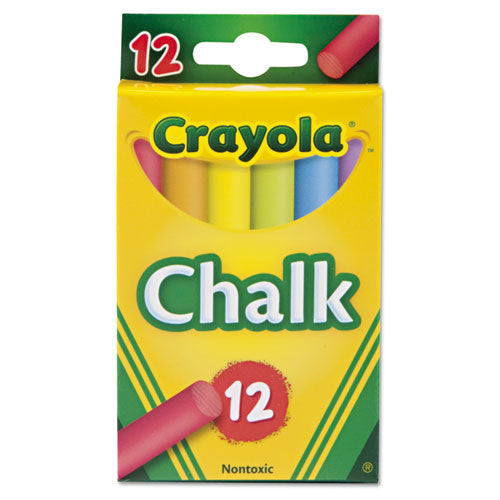 ESCYO510816 - Chalk, Two Each Of Six Assorted Colors, 12 Sticks-box