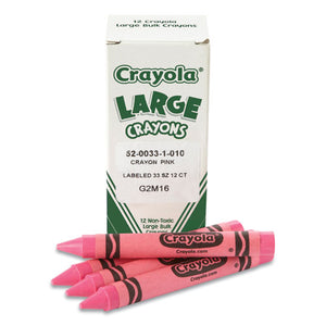 Large Crayons, Carnation Pink. 12-box