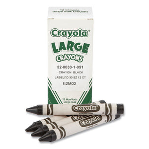 Large Crayons, Black, 12-box