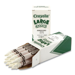 Large Crayons, White, 12-box