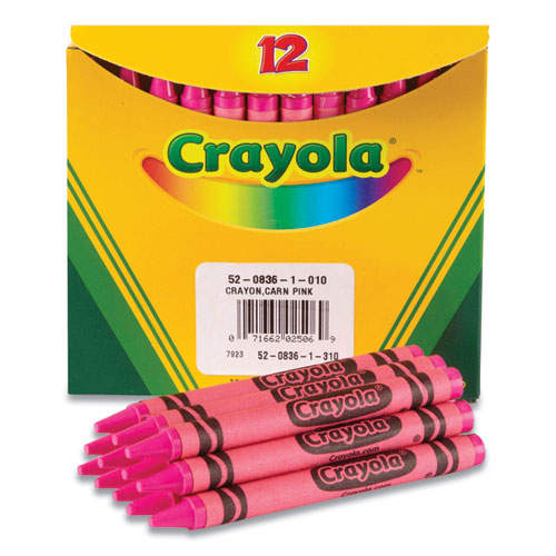 Bulk Crayons, Carnation Pink, 12-box
