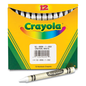Bulk Crayons, White, 12-box