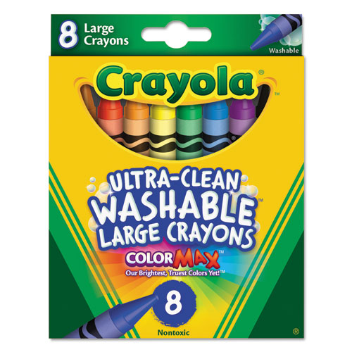 ESCYO523280 - Ultra-Clean Washable Crayons, Large, 8 Colors-box
