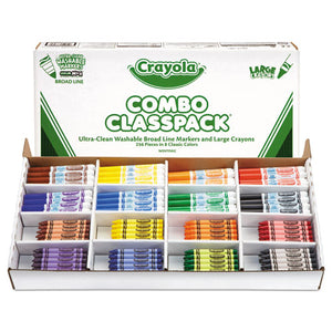 ESCYO523348 - Classpack Crayons W-markers, 8 Colors, 128 Each Crayons-markers, 256-box
