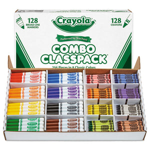 ESCYO523349 - Crayons And Markers Combo Classpack, Eight Colors, 256-set