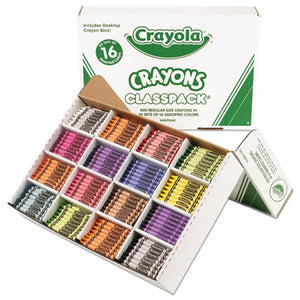 ESCYO528016 - Classpack Regular Crayons, 16 Colors, 800-bx