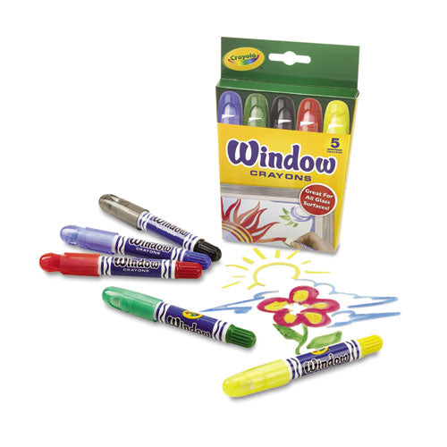 ESCYO529765 - Washable Window Crayons, 5-set