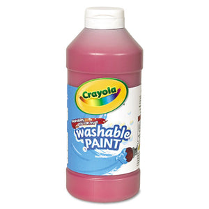 Washable Paint, Red, 16 Oz